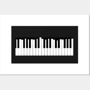 Piano-Black and White Posters and Art